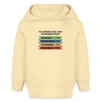 Ich spare für den Führerschein - Baby Organic Hoodie Baby Cruiser von Stanley/Stella - Creme - Vorne