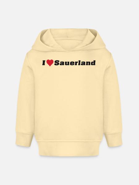 I Love Sauerland - Baby Organic Hoodie Baby Cruiser von Stanley/Stella - Creme