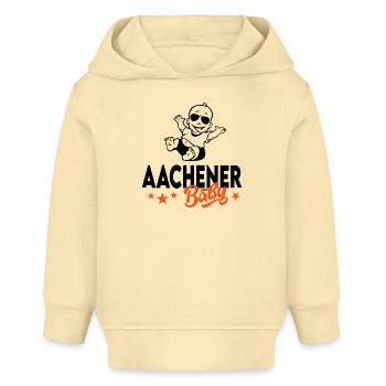 Baby Stadt Städte geboren in Aachen - Baby Organic Hoodie Baby Cruiser von Stanley/Stella - Creme - Vorne