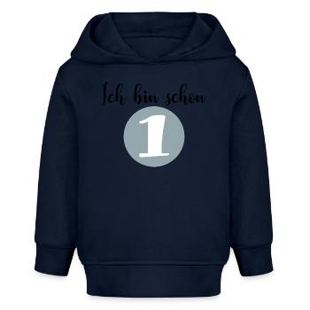 Erster Geburtstag - Baby Organic Hoodie Baby Cruiser von Stanley/Stella - Navy - Vorne