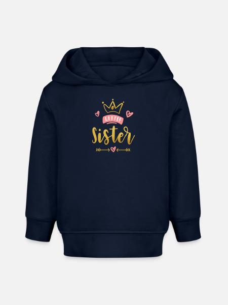 Little Sister Announcement – Baby & Kids Clothes - Baby Organic Hoodie by Stanley/Stella - navy
