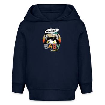Baby Hunger Katze - Baby Organic Hoodie Baby Cruiser von Stanley/Stella - Navy - Vorne
