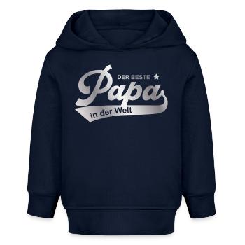 Der beste Papa in der Welt Papa Opa Vatertag - Baby Organic Hoodie Baby Cruiser von Stanley/Stella - Navy - Vorne