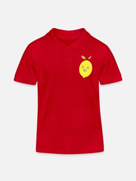 Grumpy Zitrone Geschenk Sauer Macht Mürrisch - Kinder Organic Poloshirt Mini Sprinter von Stanley/Stella - Rot