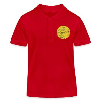 Pfeilschneller Tischtennis Aufschlag - Kinder Organic Poloshirt Mini Sprinter von Stanley/Stella - Rot - Vorne