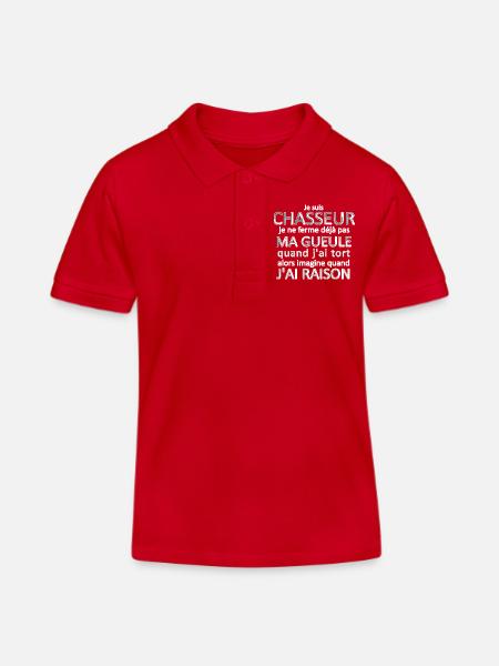 Je suis Chasseur - Polo enfant bio Stanley/Stella - rouge