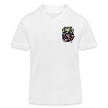 Ich brauche Platz - Kinder Organic Poloshirt Mini Sprinter von Stanley/Stella - Weiß - Vorne