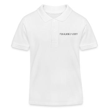 Frankfurt Stadt in Hessen Schraffur Schriftzug - Kinder Organic Poloshirt Mini Sprinter von Stanley/Stella - Weiß - Vorne