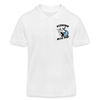 Fishing with dad is the most beautiful - Kids Organic Polo Shirt by Stanley/Stella - white - Front