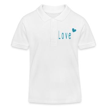 VALENTINSTAG. ICH LIEBE DICH. ICH LIEBE DICH. LIEBE. LIEBE - Kinder Organic Poloshirt Mini Sprinter von Stanley/Stella - Weiß - Vorne