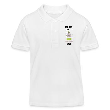 Ich mag keine Zwiebeln - Kinder Organic Poloshirt Mini Sprinter von Stanley/Stella - Weiß - Vorne