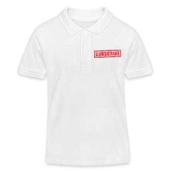Grunge-Stempel abonnieren - Kinder Organic Poloshirt Mini Sprinter von Stanley/Stella - Weiß - Vorne