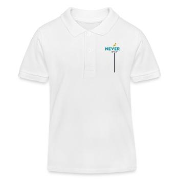 never give up bird - Kinder Organic Poloshirt Mini Sprinter von Stanley/Stella - Weiß - Vorne