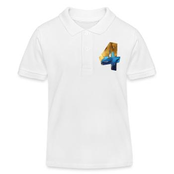 NR. 4 NUMMER 4 COOL 4. GEBURTSTAG - Kinder Organic Poloshirt Mini Sprinter von Stanley/Stella - Weiß - Vorne