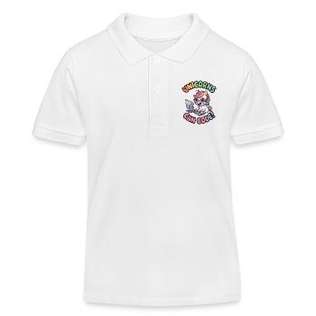 Unicorns Can Code! - Kids Organic Polo Shirt by Stanley/Stella - white - Front