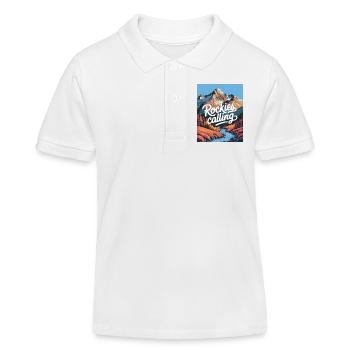 Rockies rufen - Kinder Organic Poloshirt Mini Sprinter von Stanley/Stella - Weiß - Vorne