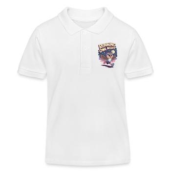 Running Owl Night - Kids Organic Polo Shirt by Stanley/Stella - white - Front