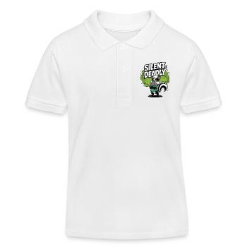 Lautlos, aber tödlich - Kinder Organic Poloshirt Mini Sprinter von Stanley/Stella - Weiß - Vorne
