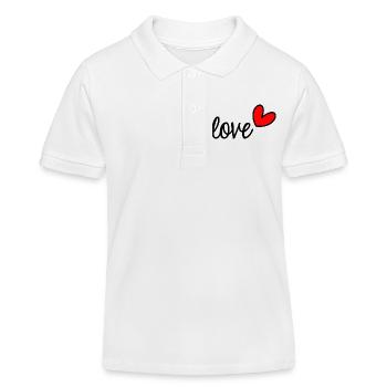 VALENTINSTAG. Junggesellinnenabschied. ICH LIEBE DICH. ICH LIEBE DICH. LIEBE - Kinder Organic Poloshirt Mini Sprinter von Stanley/Stella - Weiß - Vorne