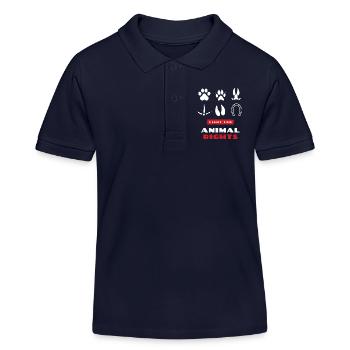 animal rights - Kinder Organic Poloshirt Mini Sprinter von Stanley/Stella - Navy - Vorne