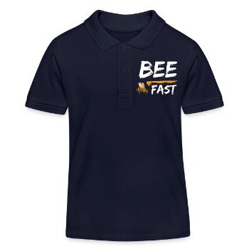 bee fast bees honey - Kinder Organic Poloshirt Mini Sprinter von Stanley/Stella - Navy - Vorne