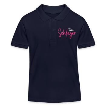 Team Schlager - Kinder Organic Poloshirt Mini Sprinter von Stanley/Stella - Navy - Vorne