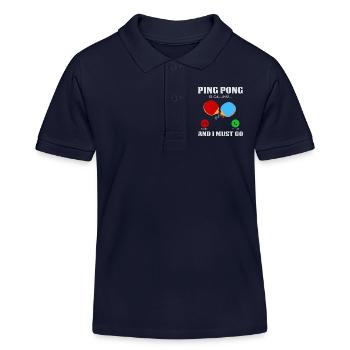 Table tennis - Kids Organic Polo Shirt by Stanley/Stella - navy - Front