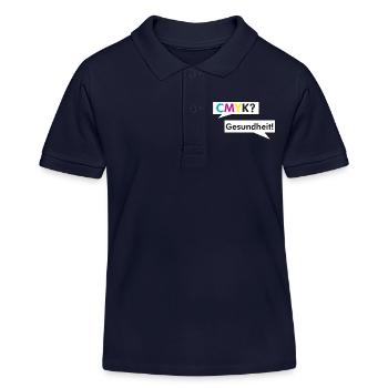 CMYK Grafiker Nerd Spruch Geschenk Shirt - Kinder Organic Poloshirt Mini Sprinter von Stanley/Stella - Navy - Vorne