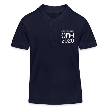 Oma 2020 Großmutter Omi Schwangerschaft Geschenk - Kinder Organic Poloshirt Mini Sprinter von Stanley/Stella - Navy - Vorne