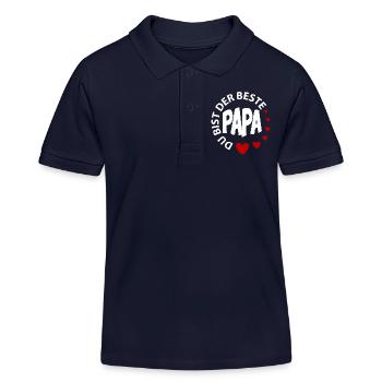 Baby Kinder Der beste Papa Best Dad - Kinder Organic Poloshirt Mini Sprinter von Stanley/Stella - Navy - Vorne
