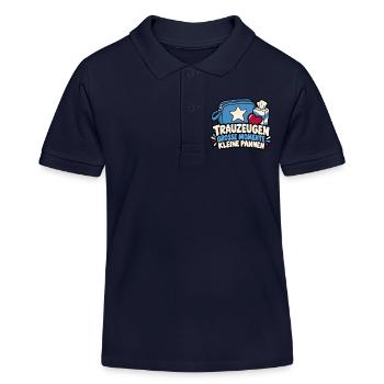 Trauzeugen – Große Momente, kleine Pannen - Kinder Organic Poloshirt Mini Sprinter von Stanley/Stella - Navy - Vorne