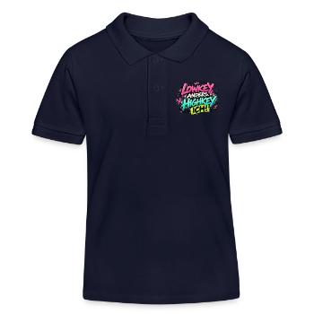 Lowkey Anders Highkey Ich Graffiti - Kinder Organic Poloshirt Mini Sprinter von Stanley/Stella - Navy - Vorne