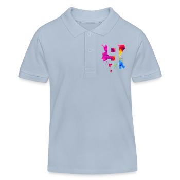 9 ANS 9E ANNIVERSAIRE - Polo enfant bio Stanley/Stella - bleu ciel - Devant