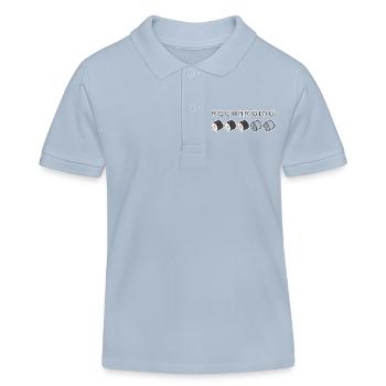 Recharging Pixel Sushi - Kids Organic Polo Shirt by Stanley/Stella - sky blue - Front