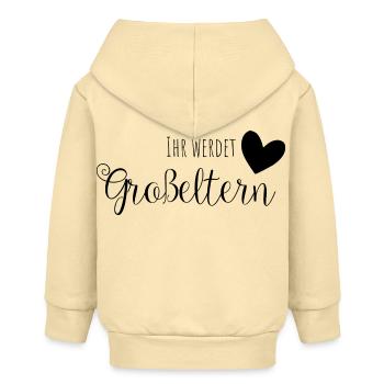 Ihr werdet Großeltern - Baby Organic Kapuzenjacke Baby Connector von Stanley/Stella - Creme - Hinten