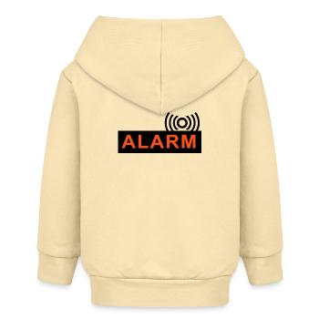 Baby Alarm Radau Krach Lärm Sirene - Baby Organic Kapuzenjacke Baby Connector von Stanley/Stella - Creme - Hinten