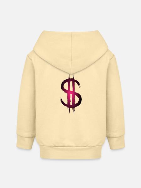 Dollarzeichen Dollar Geld - Baby Organic Kapuzenjacke Baby Connector von Stanley/Stella - Creme