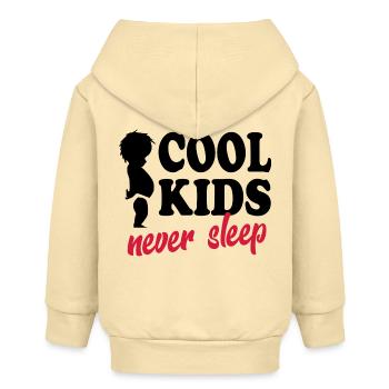 Baby Cool Never Sleep Niemals schlafen - Baby Organic Kapuzenjacke Baby Connector von Stanley/Stella - Creme - Hinten