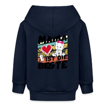 Baby Mama ist die Beste Mädchen - Baby Organic Kapuzenjacke Baby Connector von Stanley/Stella - Navy - Hinten