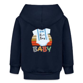 Baby It s a Boy Junge - Baby Organic Kapuzenjacke Baby Connector von Stanley/Stella - Navy - Hinten