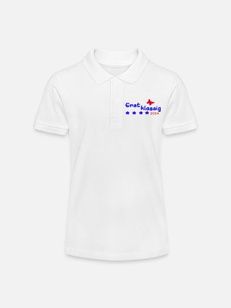 Schulanfang Erstklassig 2024 - Stanley/Stella Teenager Bio-Poloshirt MINI SPRINTER - Weiß