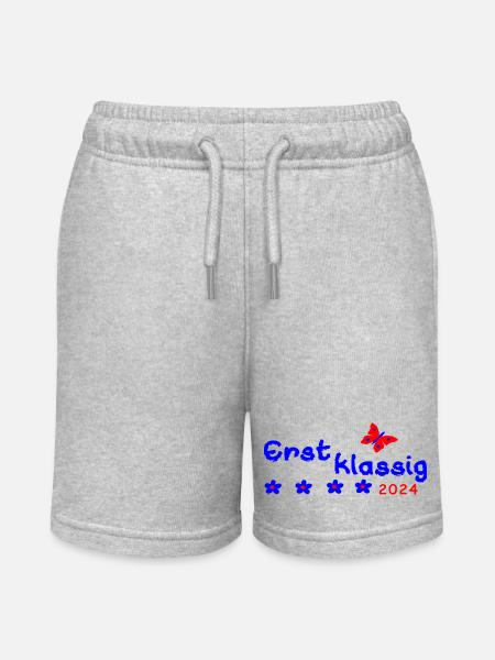 Schulanfang Erstklassig 2024 - Stanley/Stella Teenager Bio-Joggingshorts MINI BOLTER - Grau meliert