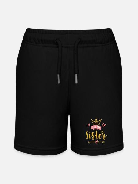 Little Sister Announcement – Baby & Kids Clothes - Stanley/Stella MINI BOLTER Organic Teen Jogging Shorts - black