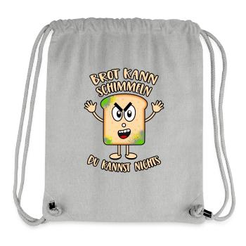 Brot kann schimmeln Du kannst nichts - Stanley/Stella recycelter Gym Bag - Grau meliert - Vorne