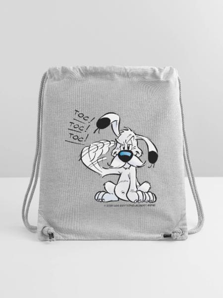 Asterix & Obelix Idefix Klopft Toc Toc Toc - Stanley/Stella recycelter Gym Bag - Grau meliert - Vorne
