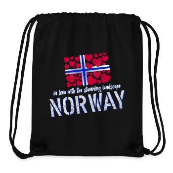 Norwegen Norge Norway - Stanley/Stella recycelter Gym Bag - Schwarz - Vorne
