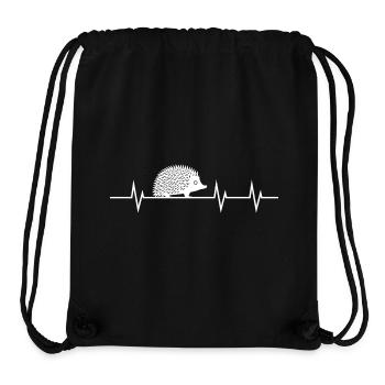 Heartbeat of a Hedgehog - Stanley/Stella recycelter Gym Bag - Schwarz - Vorne