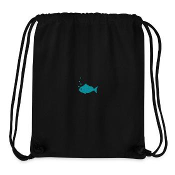 Fish embroidered - Stanley/Stella Recycled Gym Bag - black - Front