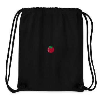Tomate brodée - Sac à cordon recyclé Stanley/Stella - noir - Devant