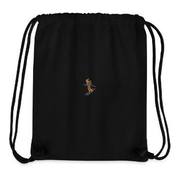 Skier embroidered - Stanley/Stella Recycled Gym Bag - black - Front